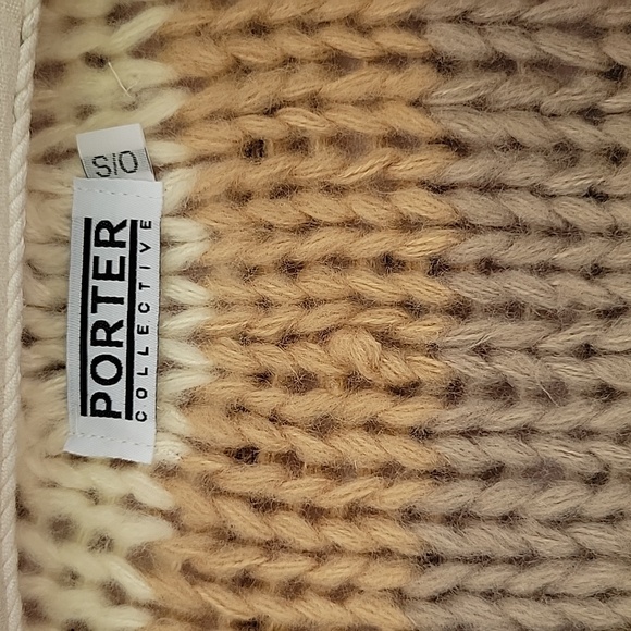 💗 THE PORTER COLLECTIVE Enya Cardigan Stripe Sweater Pockets Multi-Color OS New - Picture 4 of 12